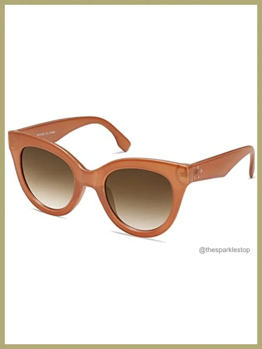 Oversized Cateye Sunglasses Women Retro Vintage UV400 Plastic Frame